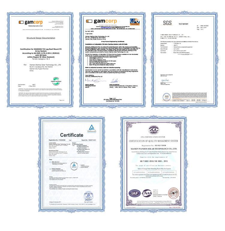 Certificate of Rv Solar Panel Mounting Rails