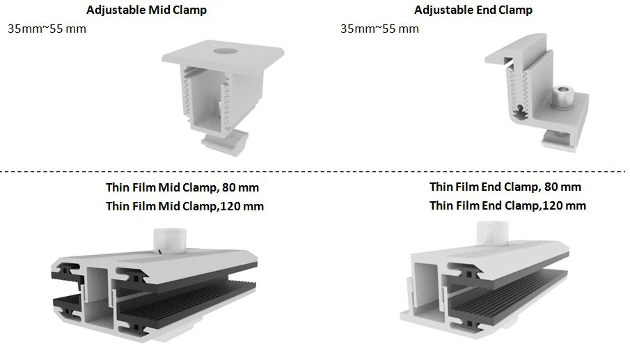 End Clamp Solar For Thin Film