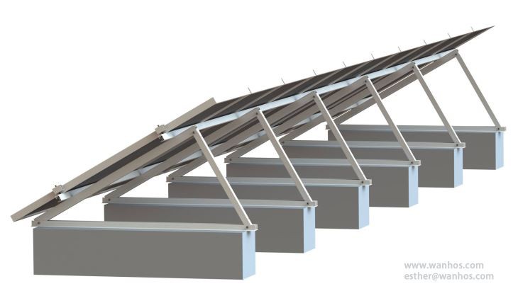 Home Solar Power System Bracket Concrete Roof